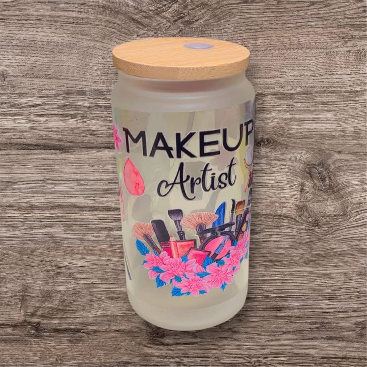 YOLELUX Makeup Tumbler 16oz - Édition Beauté avec Paille et Couvercle