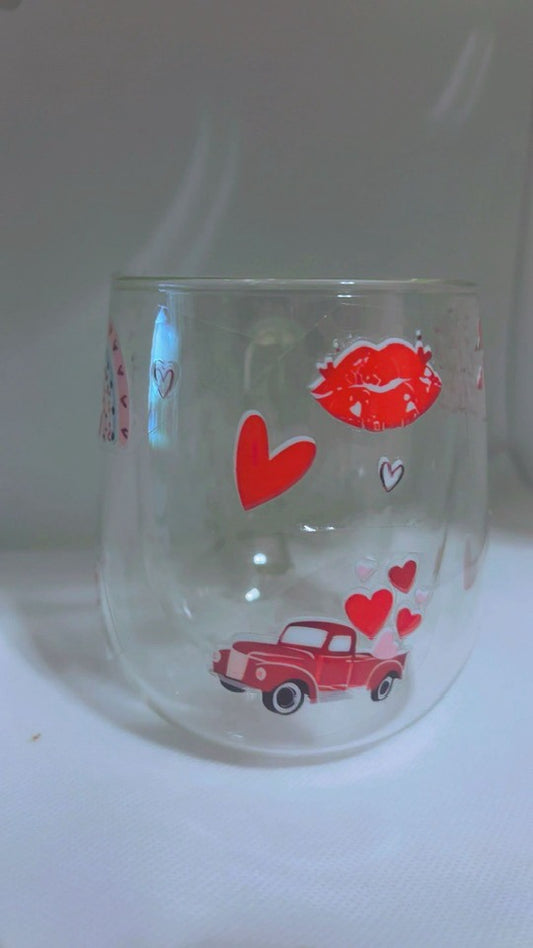 YOLELUX Tasse Love 350ml - Camion et Cœurs avec Couvercle et Cuillère